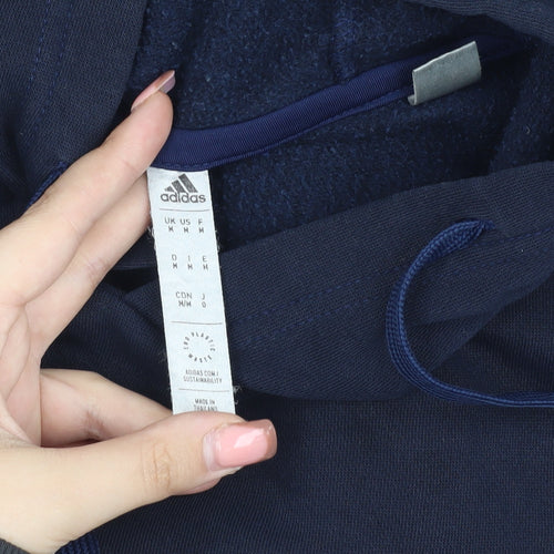 Adidas Unisex Blue Pullover Hoodie M Logo Classic