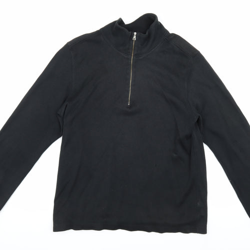 Banana Republic Men's Black M Lightweight 1/2 Zip Sweatshirt