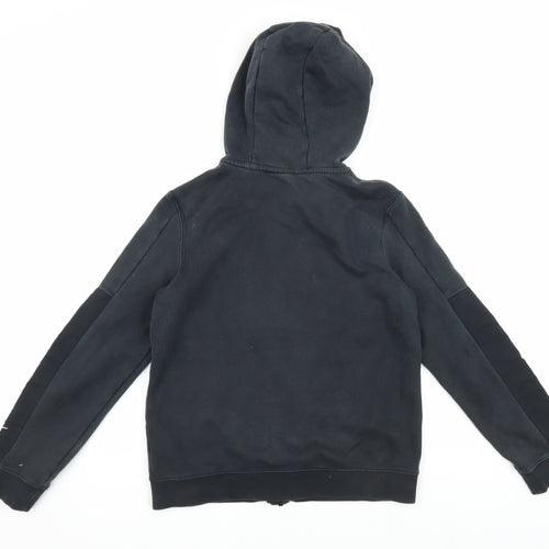 Nike Boys Black Hooded Basic Jacket Size L - Perfect for Autumn