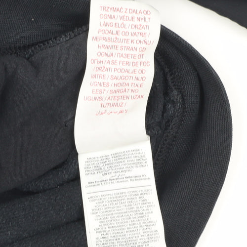 Nike Boys Black Hooded Basic Jacket Size L - Perfect for Autumn