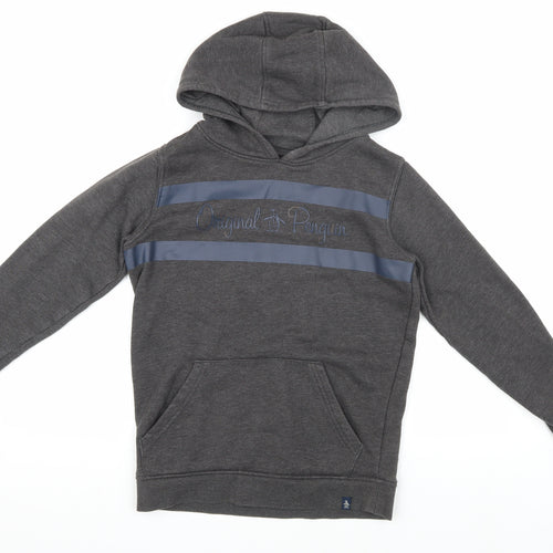 Original Penguin Boys Grey Pullover Hoodie, 10-11 Years