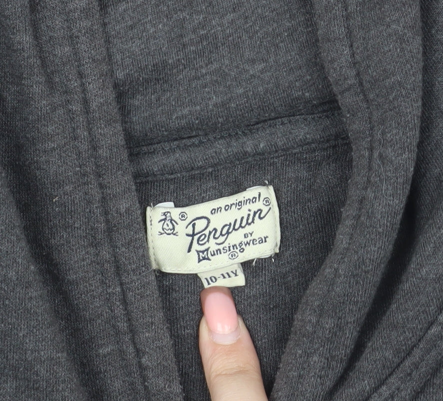 Original Penguin Boys Grey Pullover Hoodie, 10-11 Years