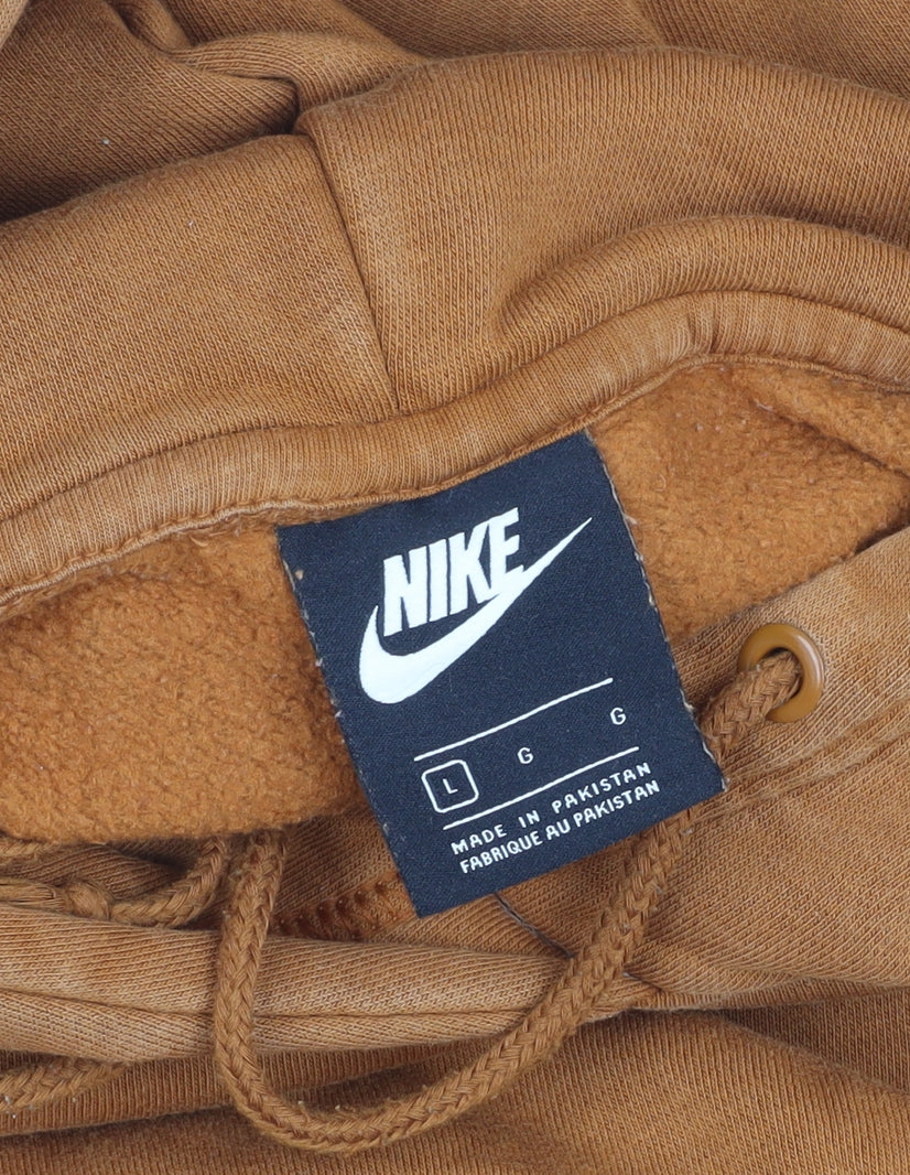 Nike Men's Brown Pullover Hoodie L with Logo