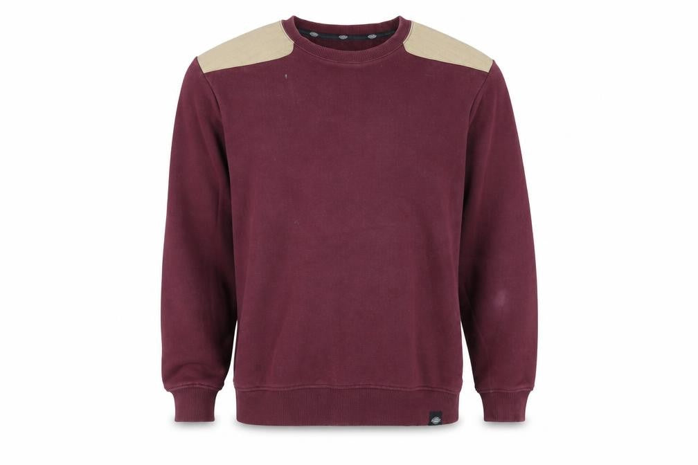 Front view of Dickies Men's Red Pullover Sweatshirt Large