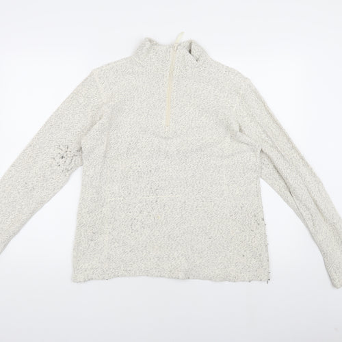 Mountain Warehouse Women’s Ivory Zip Sweatshirt Size 12