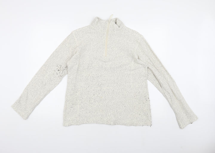 Mountain Warehouse Women’s Ivory Zip Sweatshirt Size 12