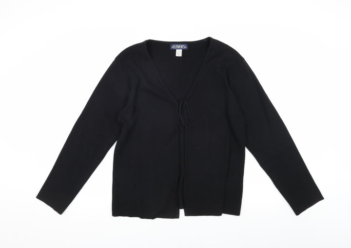 Elements Women's Black V-Neck Cardigan Size 18