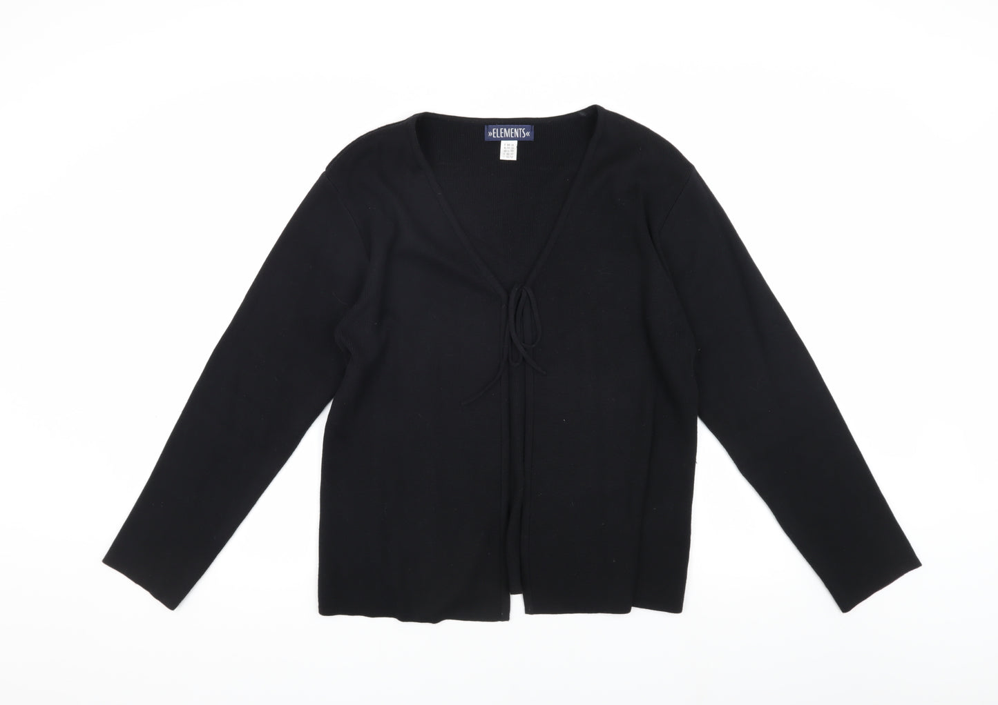 Elements Women's Black V-Neck Cardigan Size 18