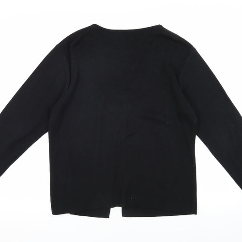 Elements Women's Black V-Neck Cardigan Size 18