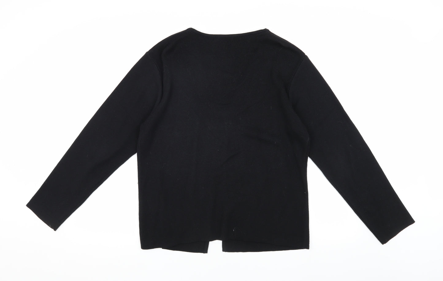Elements Women's Black V-Neck Cardigan Size 18