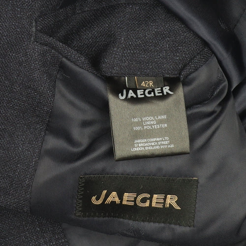 Jaeger Men's Blue Blazer, Size 42R, Classic Style