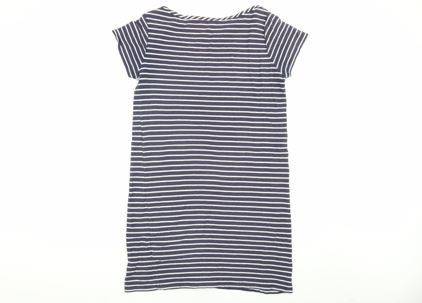 Jigsaw Women's Blue Striped T-Shirt Medium