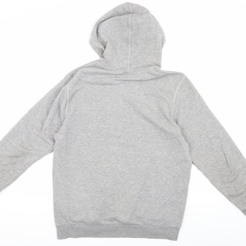 Puma Men's Grey S Pullover Hoodie, Logo, Sports, Hooded, Pockets