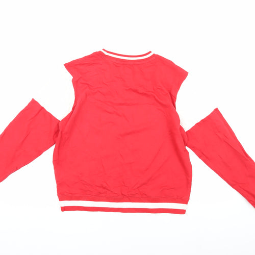 Coca-Cola Women's Red Logo Pullover Sweatshirt 2XS