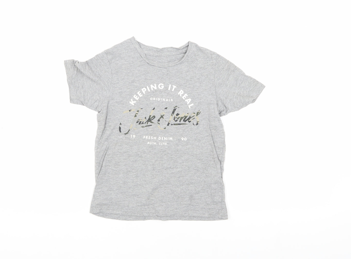 Jack & Jones Boys Grey Graphic T-Shirt 8 Years