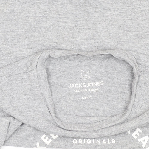 Jack & Jones Boys Grey Graphic T-Shirt 8 Years