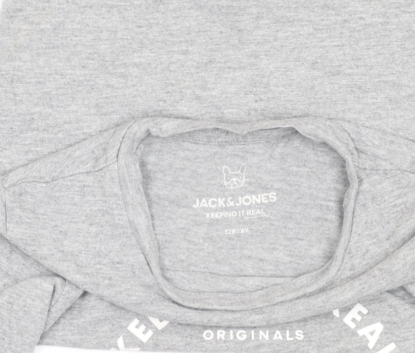 Jack & Jones Boys Grey Graphic T-Shirt 8 Years