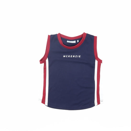 McKenzie Boys Blue Tank Top 2-3 Years Sleeveless Jersey