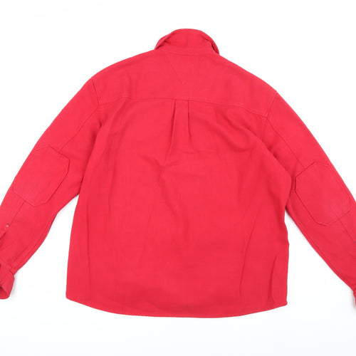 Tommy Jeans Women's Red Cotton Jacket, Size S, Stylish Casual