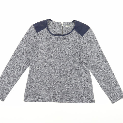 Whistles Women's Blue Knit Blouse, Size M