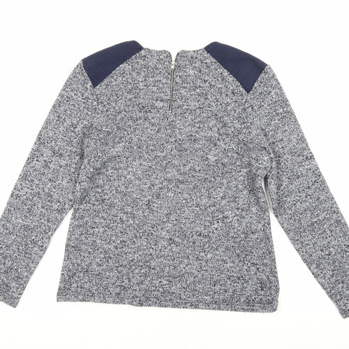 Whistles Women's Blue Knit Blouse, Size M