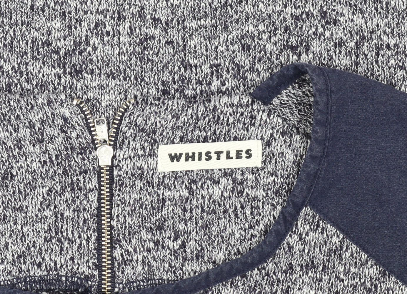 Whistles Women's Blue Knit Blouse, Size M