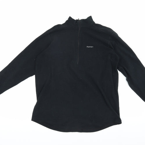 Rohan Unisex Kids Black Sweatshirt L Full Zip Moisture Wicking
