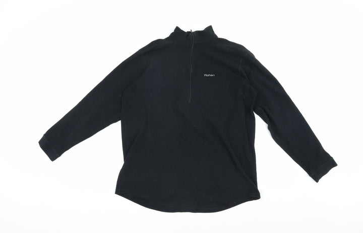 Rohan Unisex Kids Black Sweatshirt L Full Zip Moisture Wicking