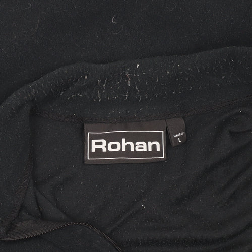 Rohan Unisex Kids Black Sweatshirt L Full Zip Moisture Wicking