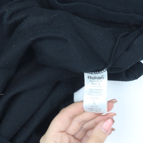Rohan Unisex Kids Black Sweatshirt L Full Zip Moisture Wicking