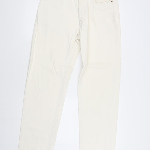 Firetrap Women's White Straight Leg Jeans, Size L