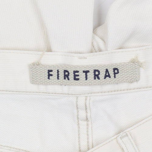 Firetrap Women's White Straight Leg Jeans, Size L