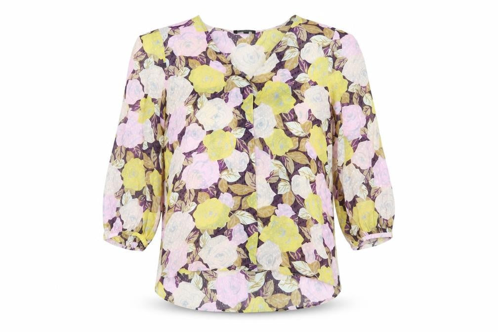 Front view of Massimo Dutti Women's Multicoloured Floral Blouse