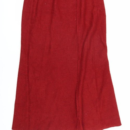 Adini Women's Red Wool Knit Skirt Size L