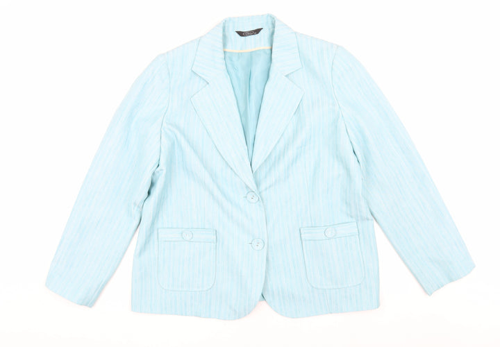 Bm Women's Blue Striped Blazer, Size 20