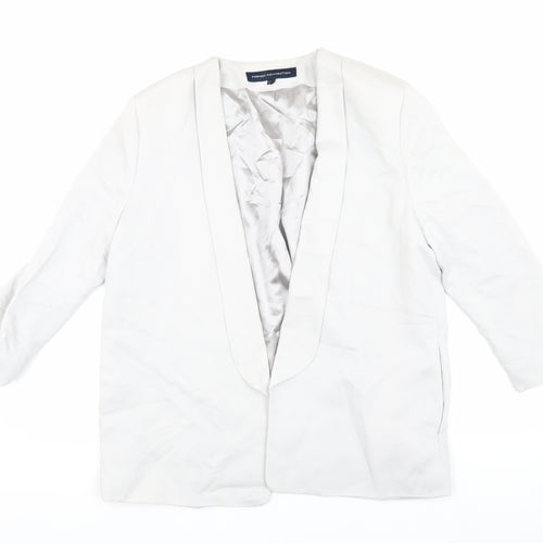 French Connection Women's Ivory Blazer Size 16 Regular Lined