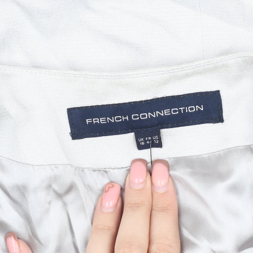 French Connection Women's Ivory Blazer Size 16 Regular Lined