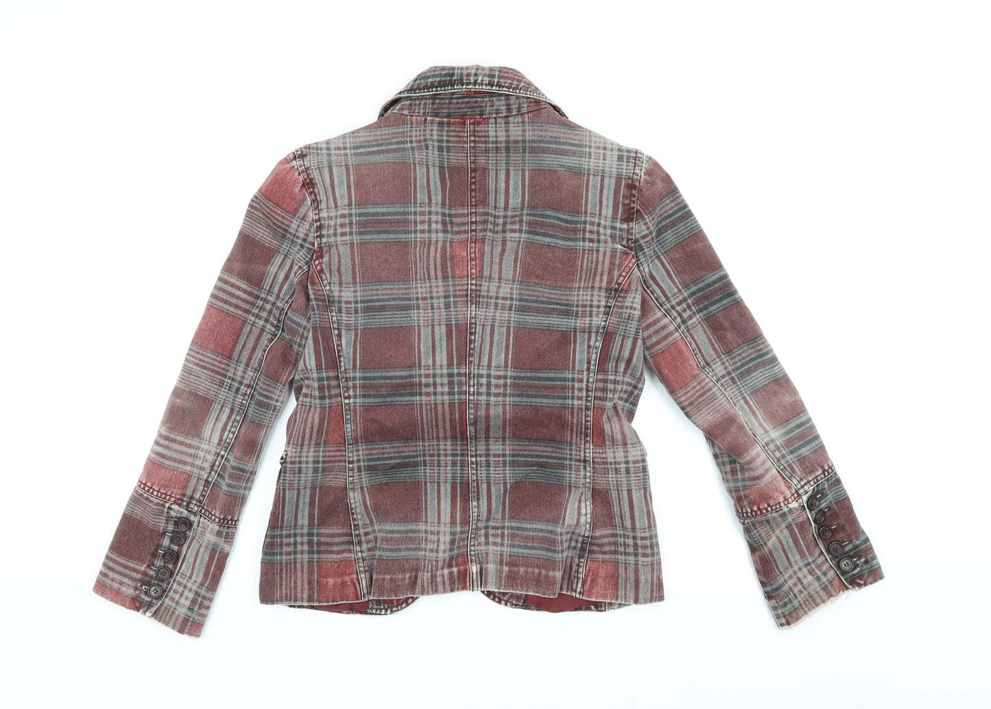 MNG Women's Multicoloured Plaid Blazer XL