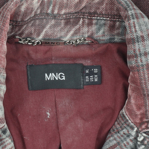 MNG Women's Multicoloured Plaid Blazer XL