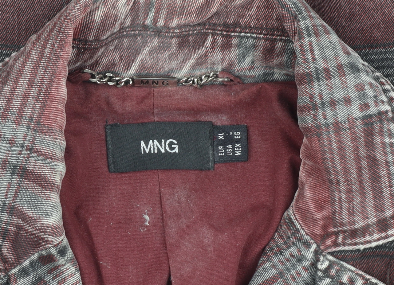 MNG Women's Multicoloured Plaid Blazer XL