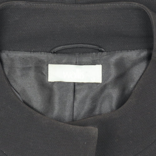 Wallis Women's Black Mid-Length Coat Size 12