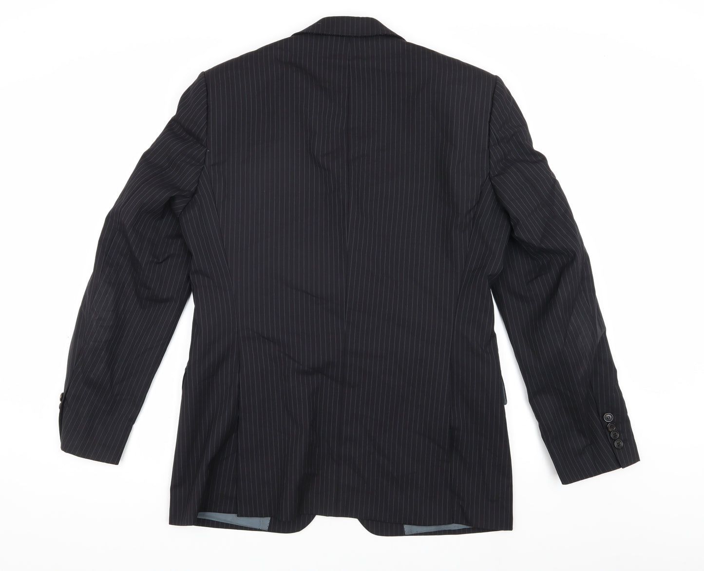 Hugo Boss Men's Black Pinstripe Blazer Size 38 Slim Fit