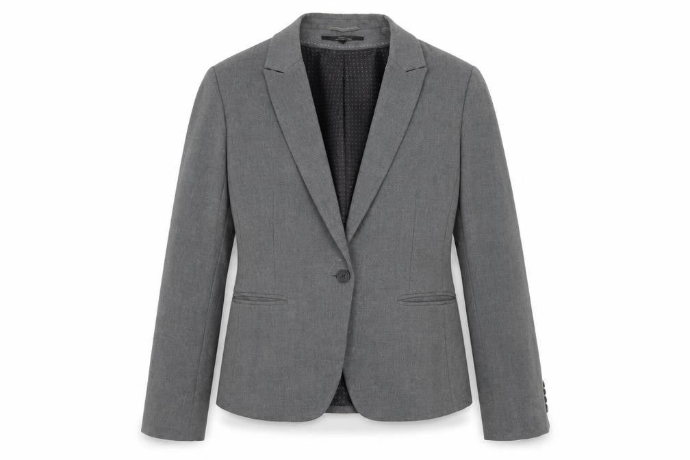 Front view of Next Women's Grey Tailored Blazer UK 14