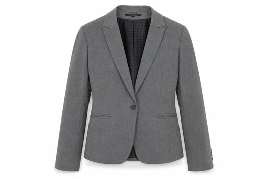 Front view of Next Women's Grey Tailored Blazer UK 14