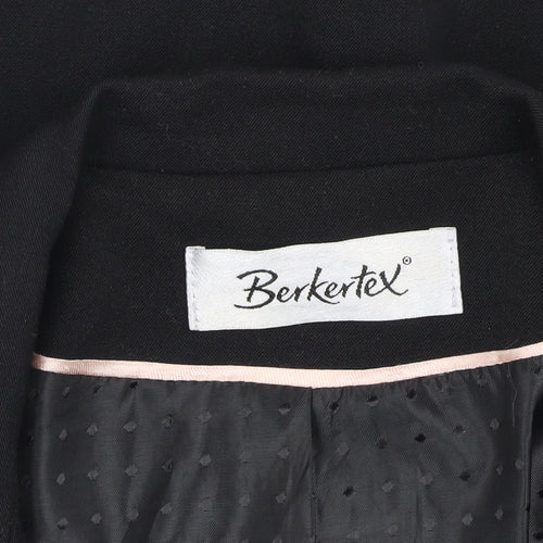 Berkertex Women's Black Wool Jacket Size 10