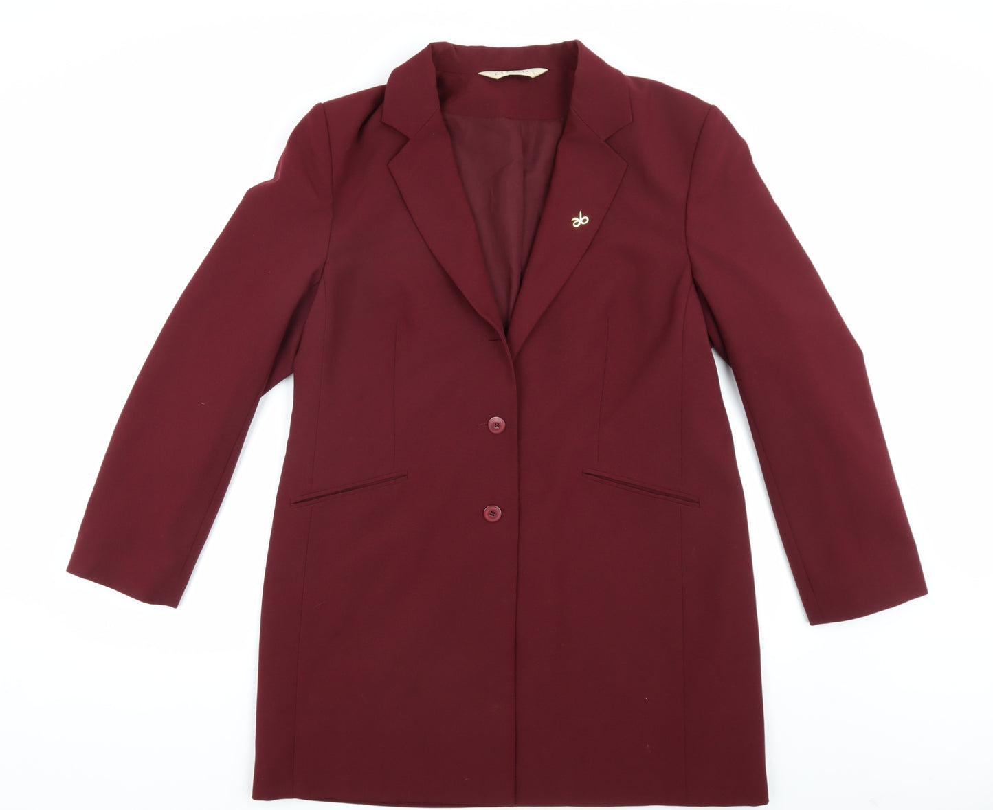 Modern Classics Women's Red Long Overcoat Size 14