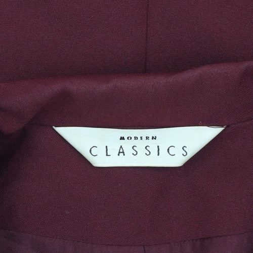Modern Classics Women's Red Long Overcoat Size 14