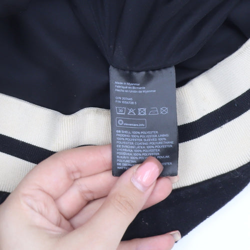 H&M Women’s Black Varsity Jacket, Size S, Casual Style