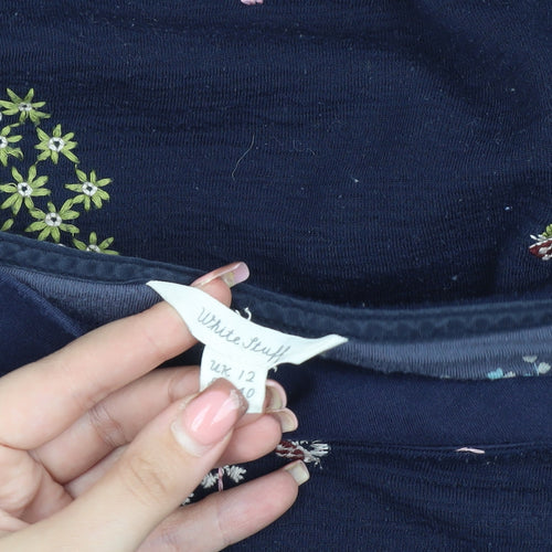 White Stuff Women's Blue Floral Dress Size 12