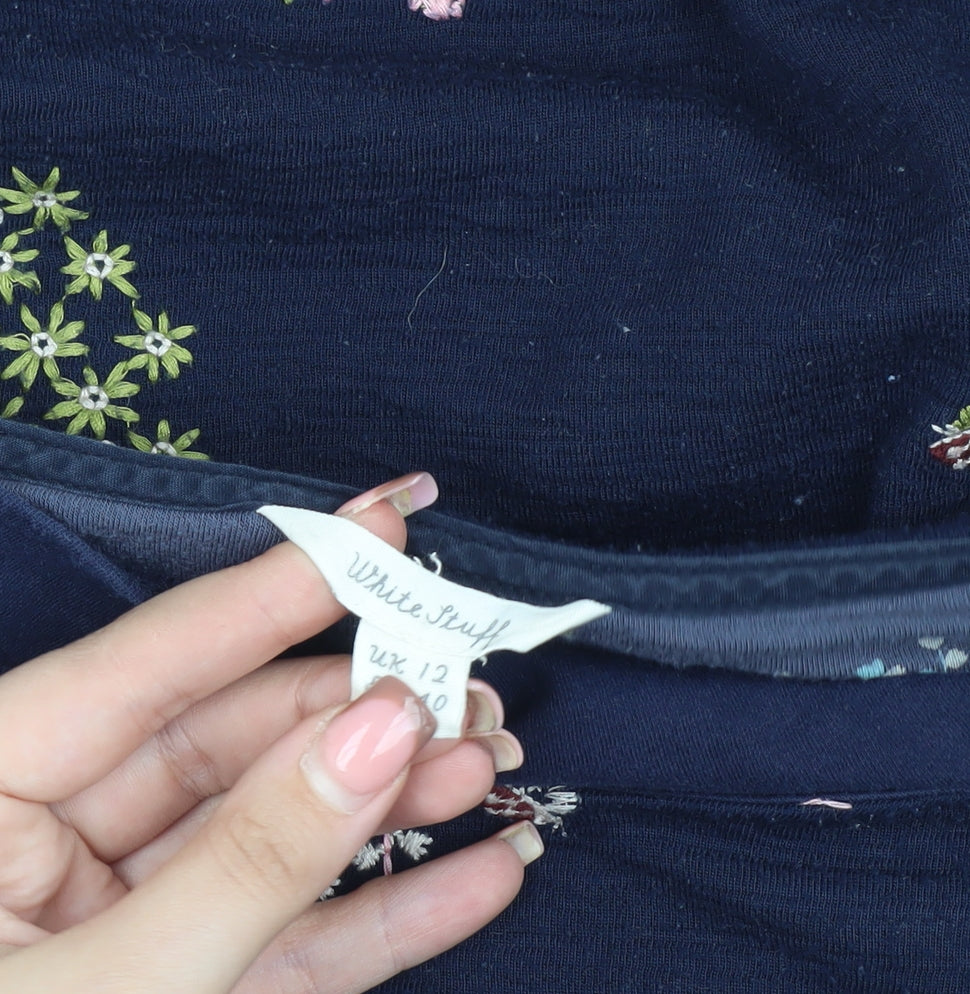 White Stuff Women's Blue Floral Dress Size 12